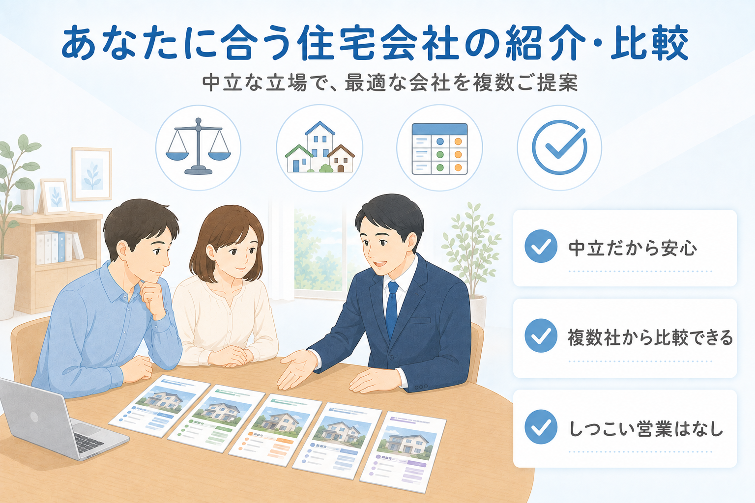 あなたに合う住宅会社の紹介・比較