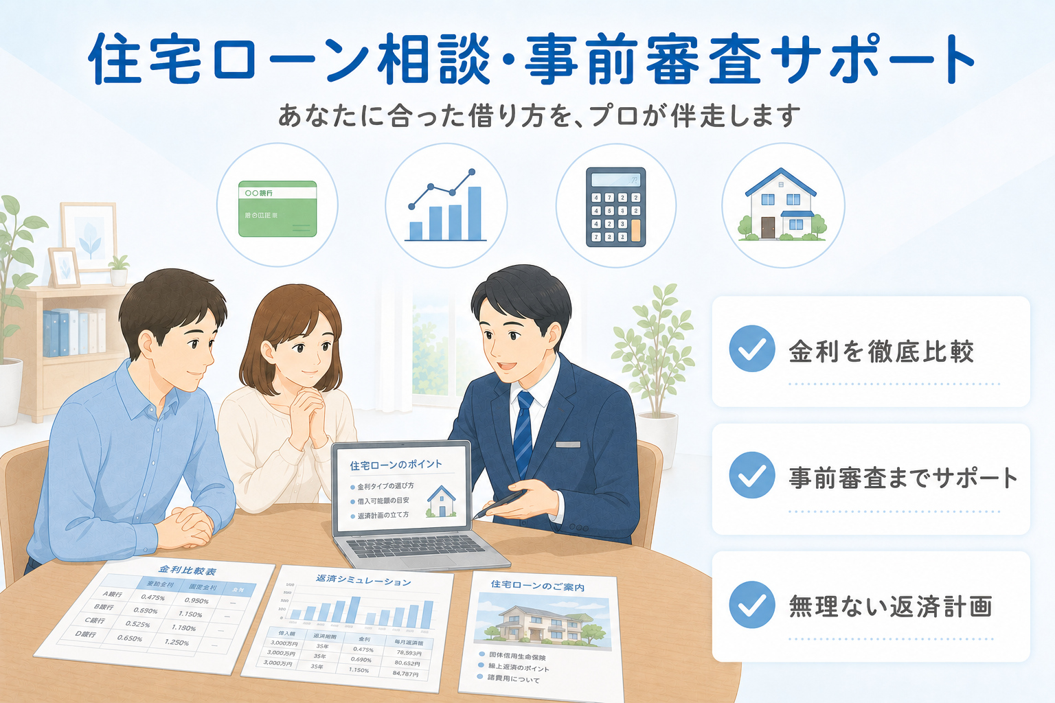 住宅ローン相談・事前審査サポート